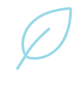 Un petit logo bleueté d'une feuille