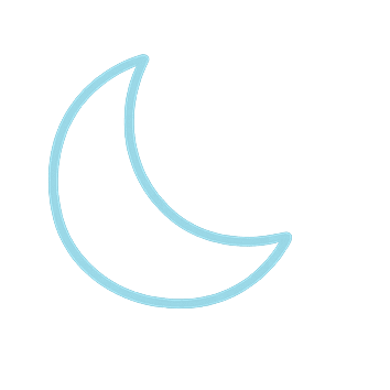 Un petit logo bleueté d'une lune