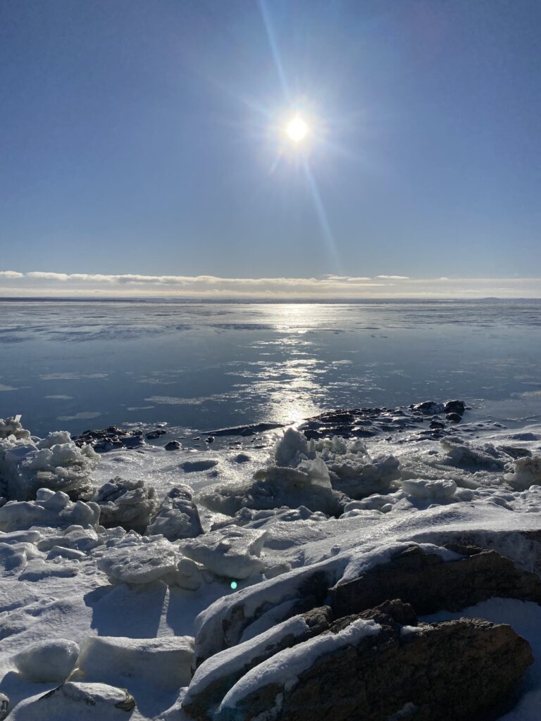 Le fleuve Saint-Laurent vu du Chalet